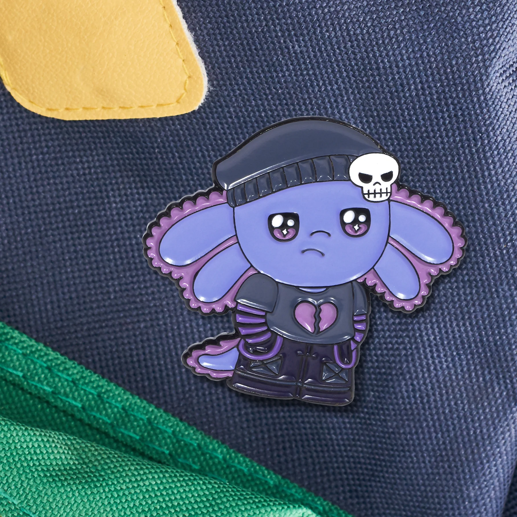 Emo Axolotl Enamel Pin - Image 3